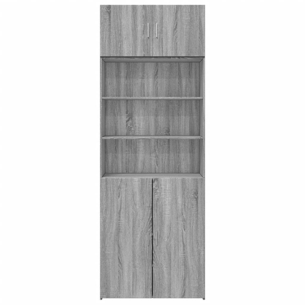 vidaXL Armario de madera ingeniería gris Sonoma 80x42,5x225 cm