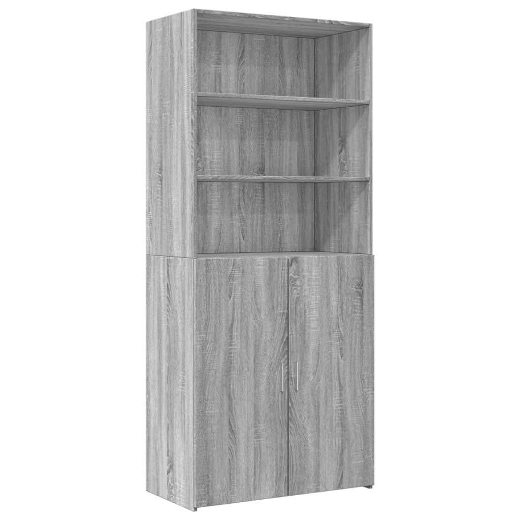 vidaXL Armario de madera ingeniería gris Sonoma 80x42,5x225 cm