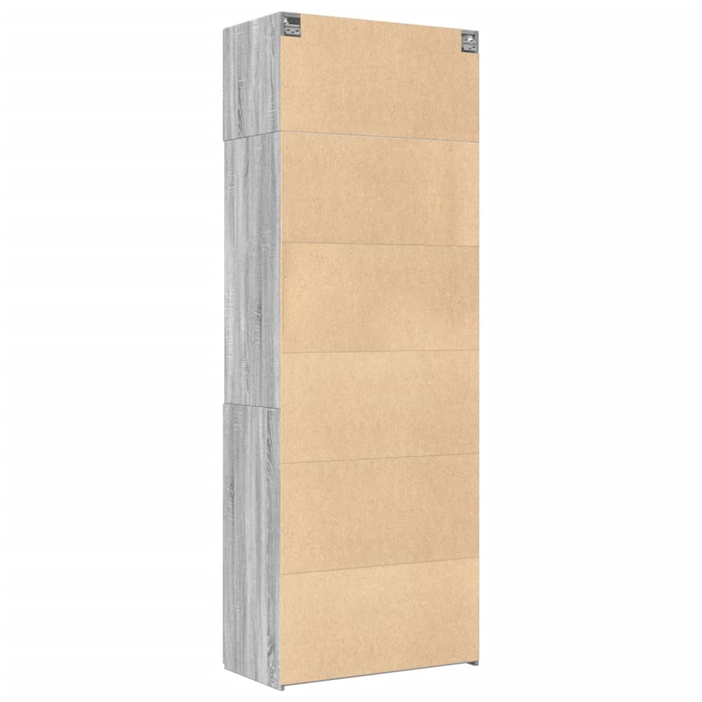 vidaXL Armario de madera ingeniería gris Sonoma 80x42,5x225 cm