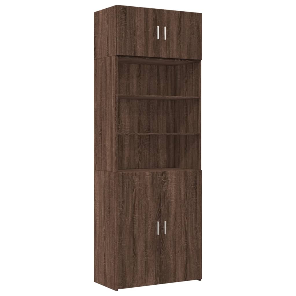 vidaXL Armario de madera de ingeniería marrón roble 80x42,5x225 cm