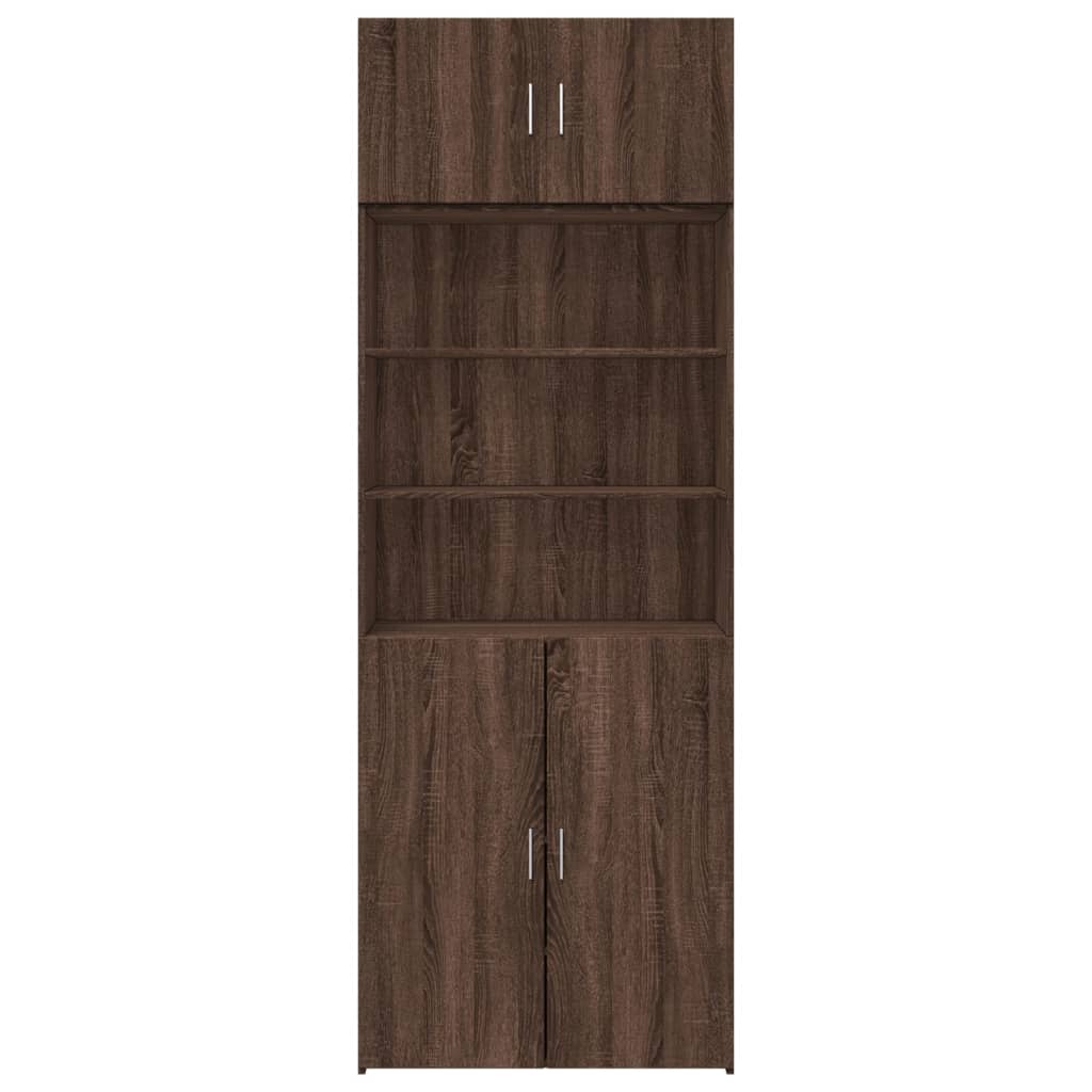 vidaXL Armario de madera de ingeniería marrón roble 80x42,5x225 cm