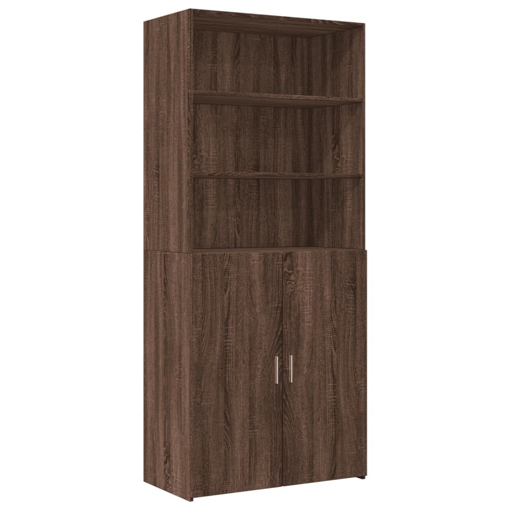 vidaXL Armario de madera de ingeniería marrón roble 80x42,5x225 cm