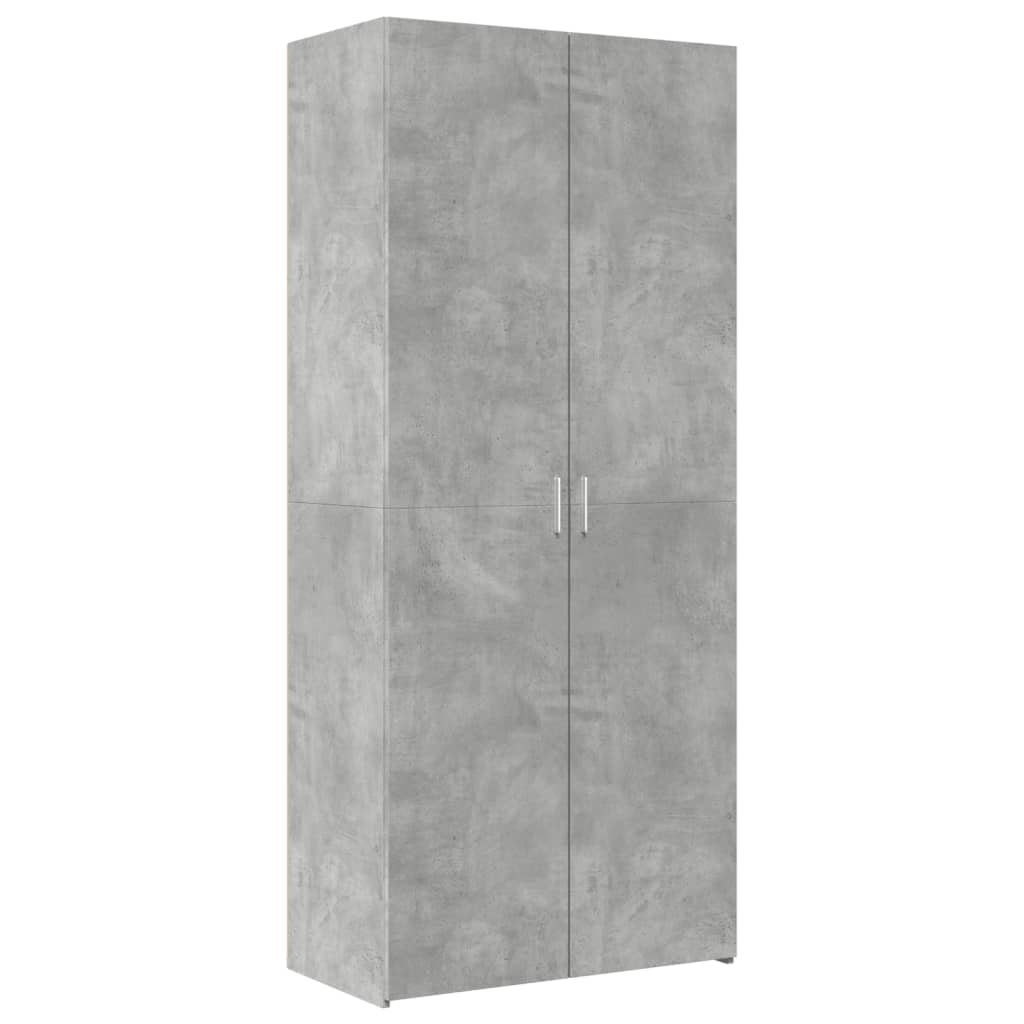 vidaXL Armario de madera de ingeniería gris hormigón 80x42,5x225 cm