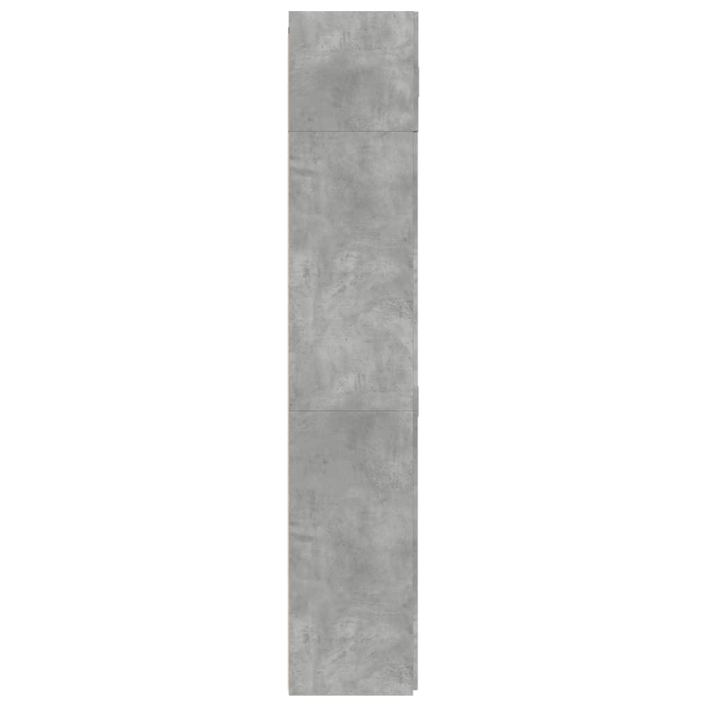 vidaXL Armario de madera de ingeniería gris hormigón 80x42,5x225 cm