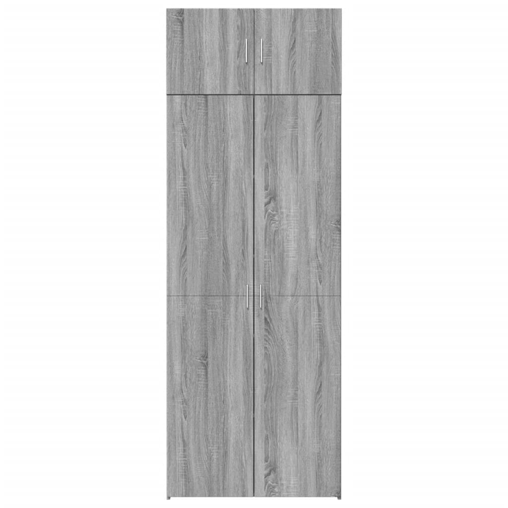 vidaXL Armario de madera ingeniería gris Sonoma 80x42,5x225 cm