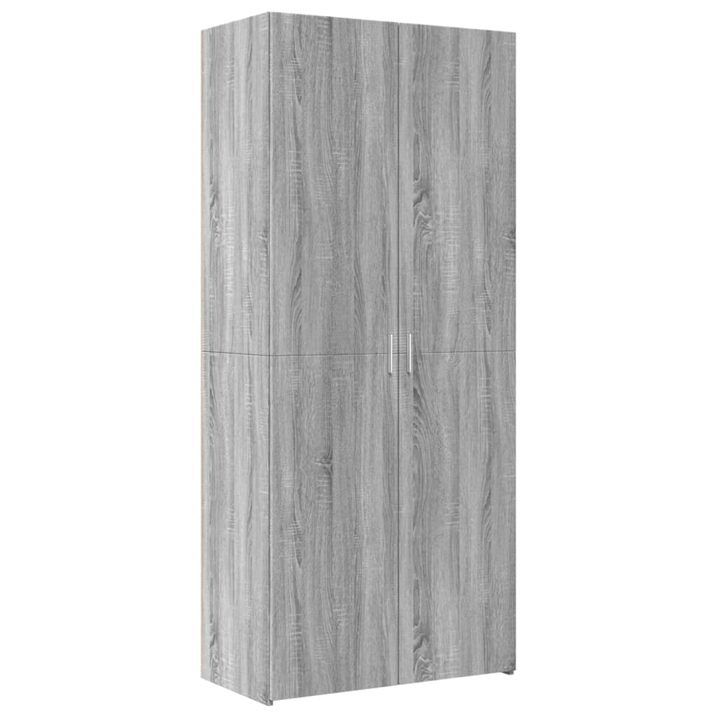 vidaXL Armario de madera ingeniería gris Sonoma 80x42,5x225 cm