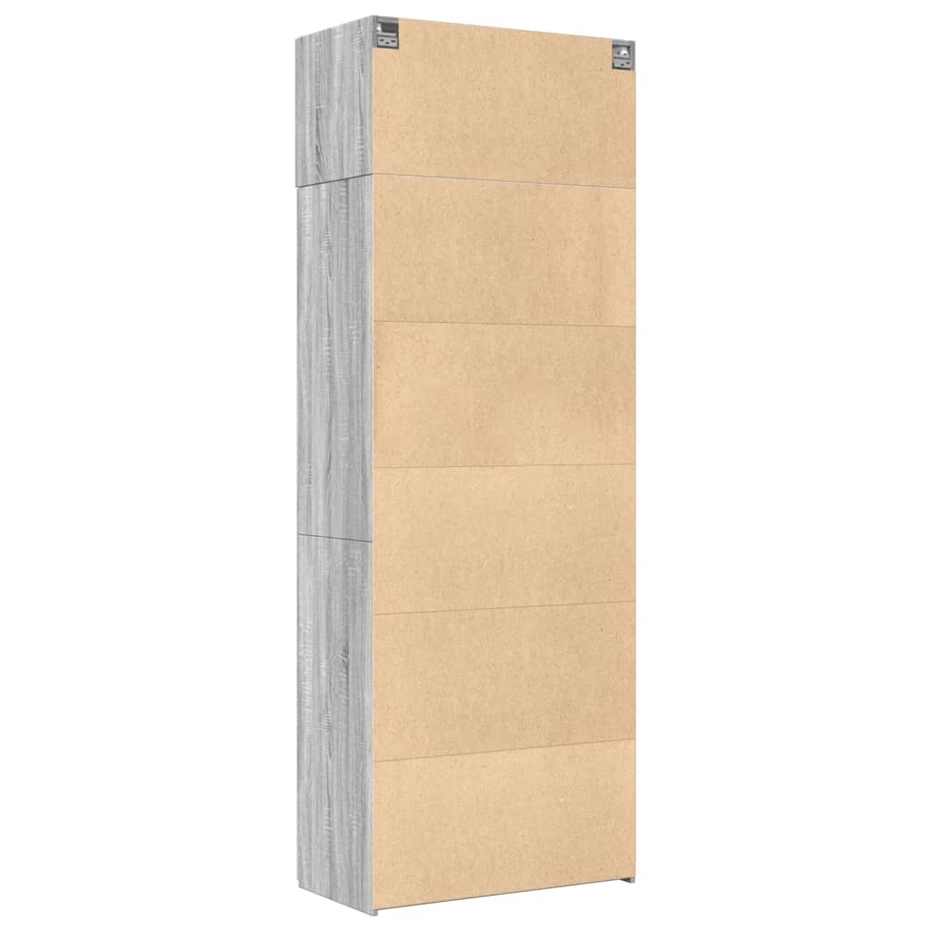 vidaXL Armario de madera ingeniería gris Sonoma 80x42,5x225 cm