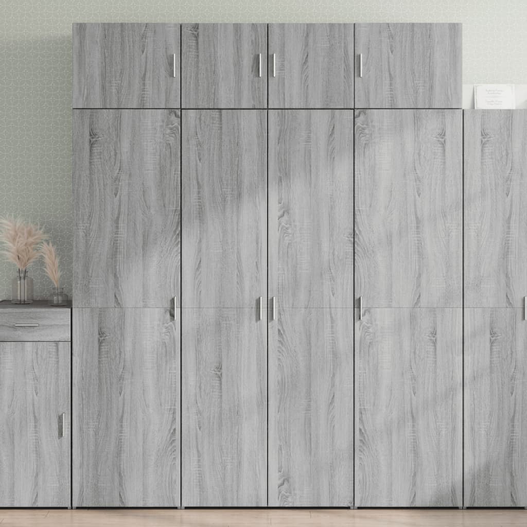 vidaXL Armario de madera ingeniería gris Sonoma 80x42,5x225 cm