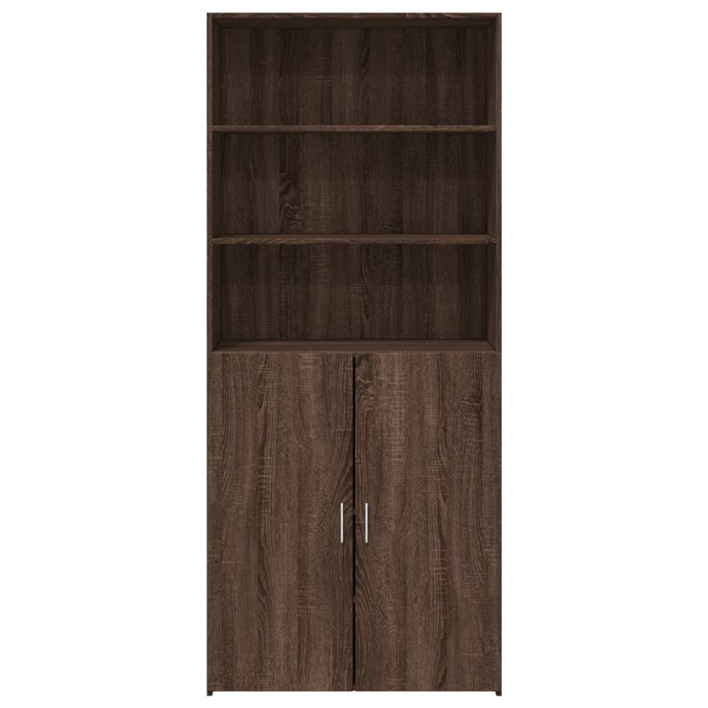 vidaXL Aparador de madera de ingeniería marrón roble 80x42,5x185 cm