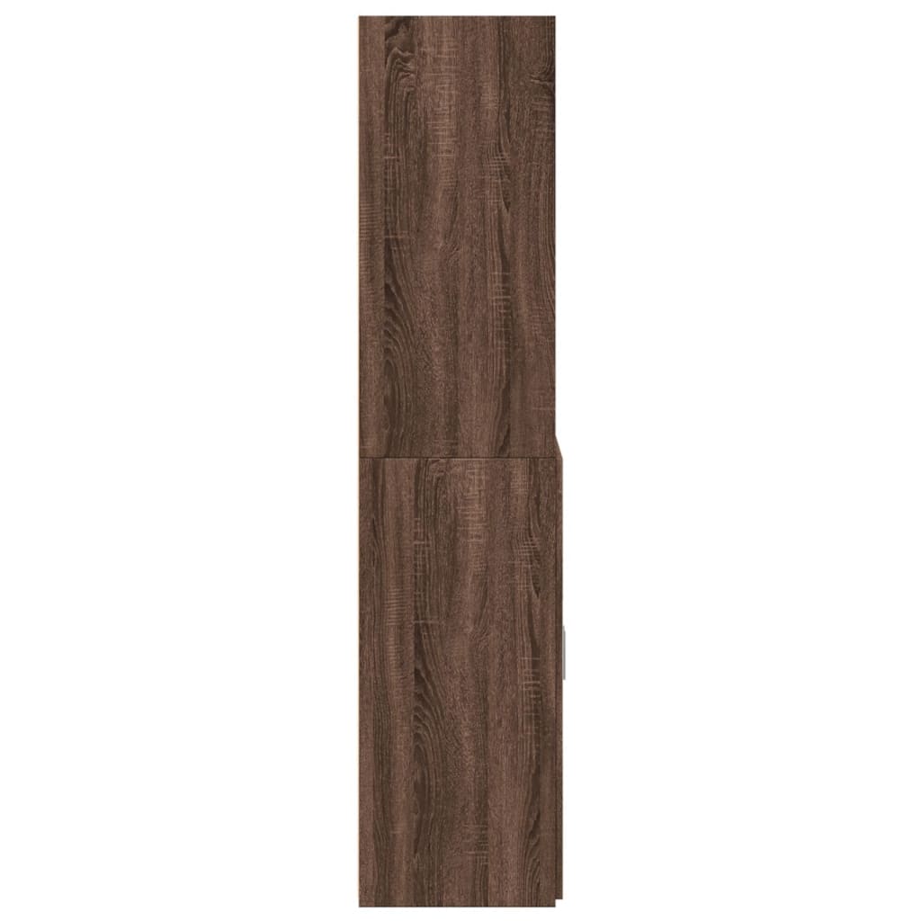 vidaXL Aparador de madera de ingeniería marrón roble 80x42,5x185 cm