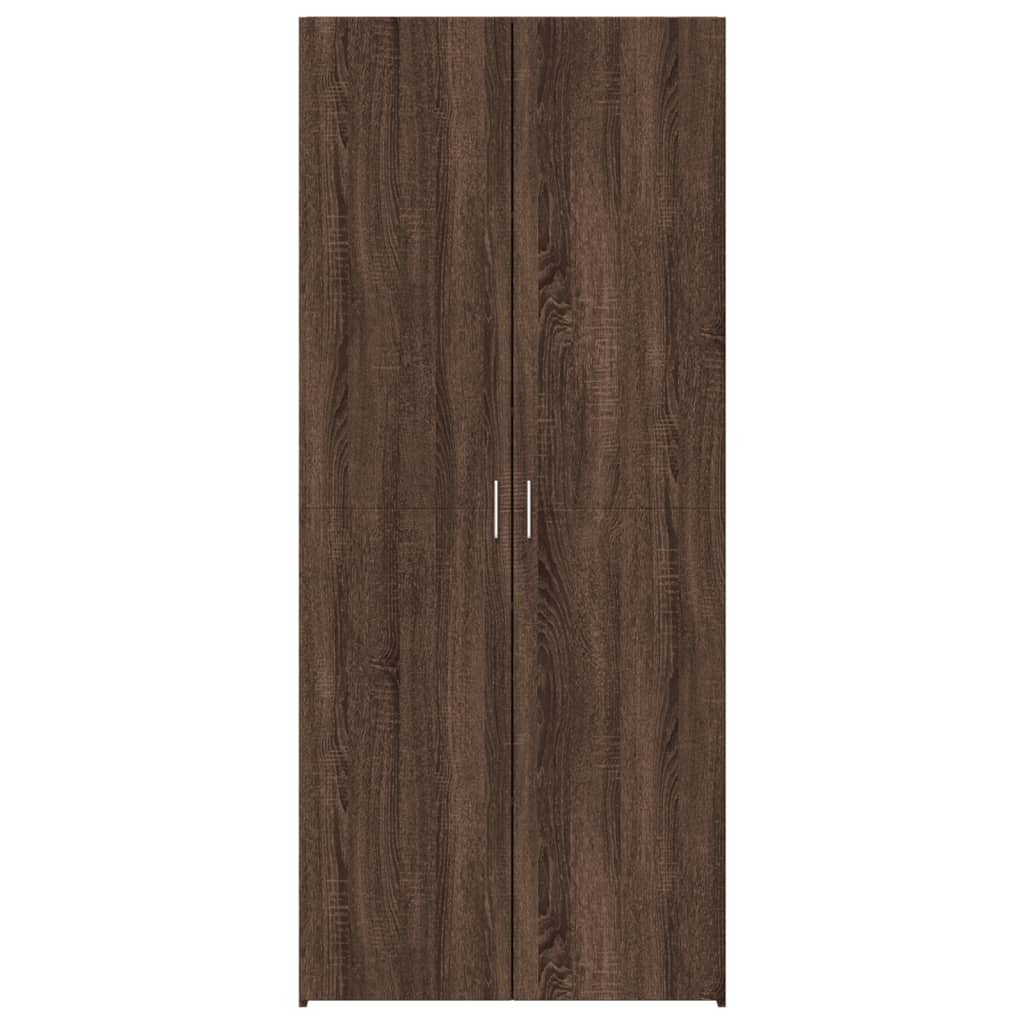 vidaXL Aparador de madera de ingeniería marrón roble 80x42,5x185 cm