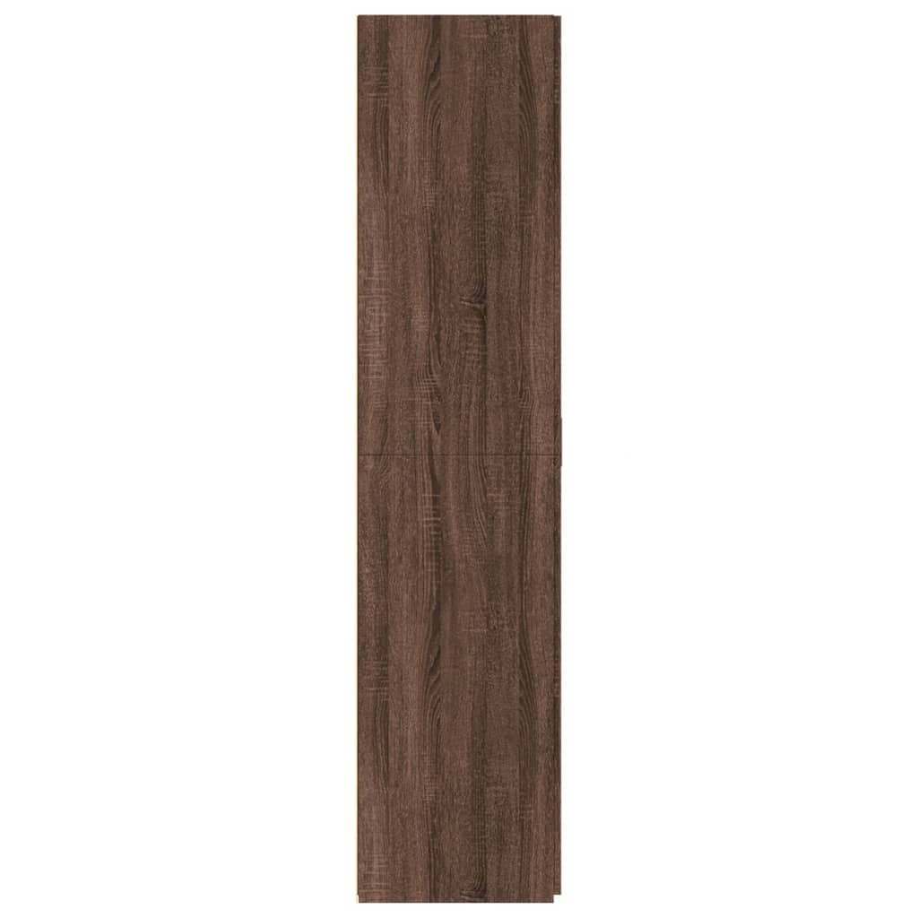 vidaXL Aparador de madera de ingeniería marrón roble 80x42,5x185 cm