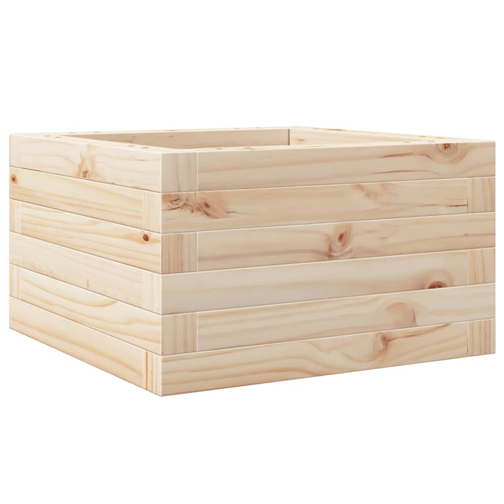 vidaXL Jardinera de madera maciza de pino 40x40x23 cm