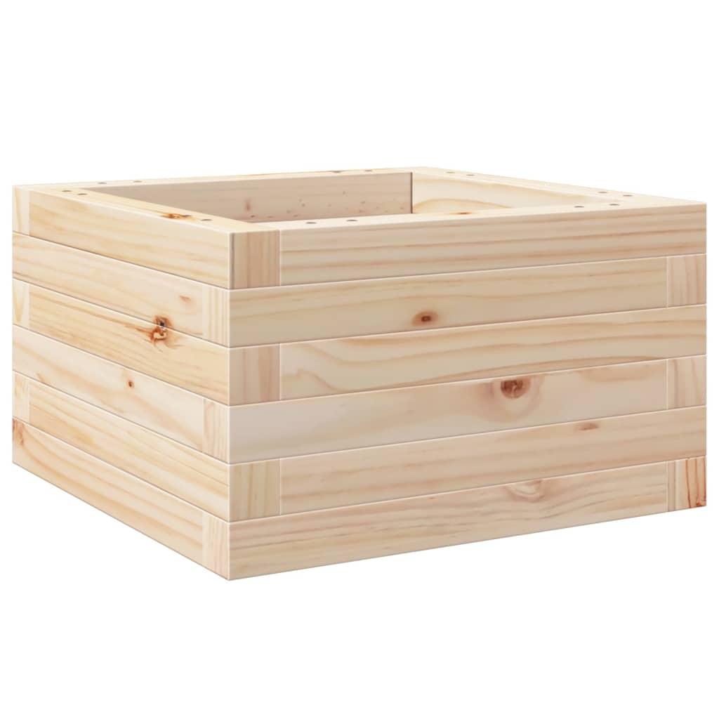 vidaXL Jardinera de madera maciza de pino 40x40x23 cm