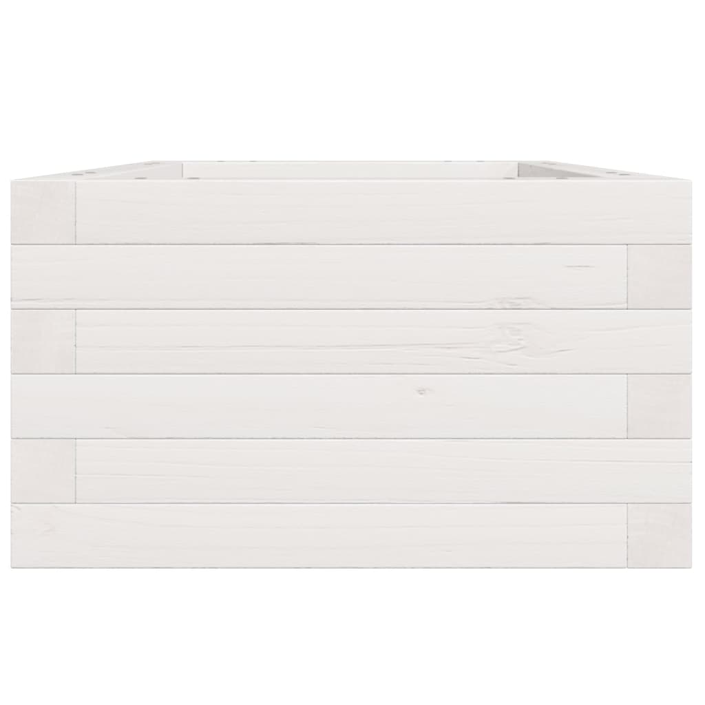 vidaXL Jardinera de madera maciza de pino blanca 40x40x23 cm