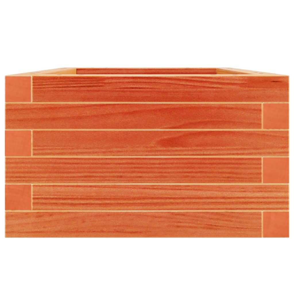 vidaXL Jardinera de madera maciza de pino marrón cera 40x40x23 cm