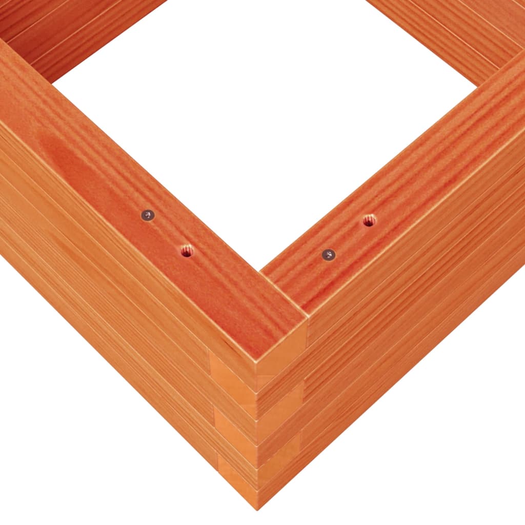 vidaXL Jardinera de madera maciza de pino marrón cera 40x40x23 cm