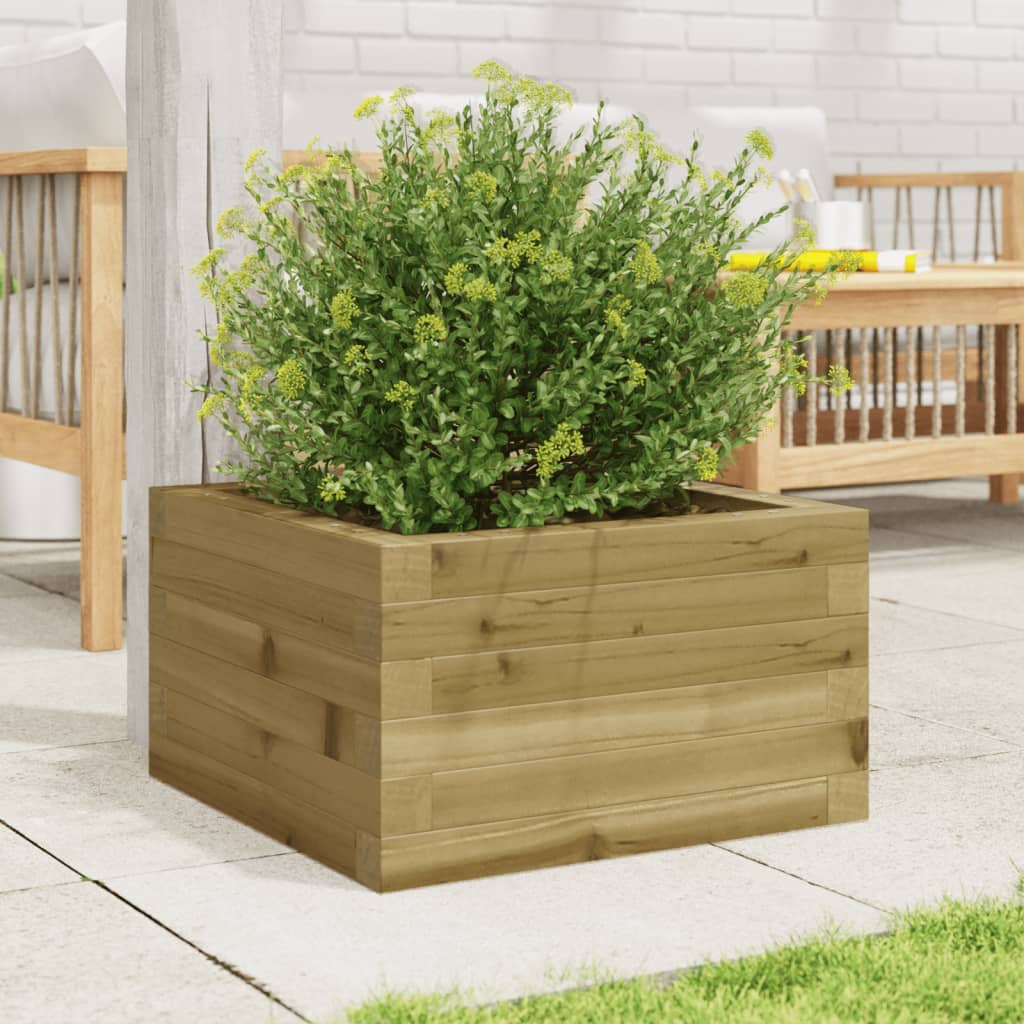 vidaXL Jardinera de madera de pino impregnada 40x40x23 cm