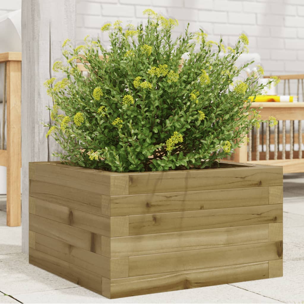 vidaXL Jardinera de madera de pino impregnada 40x40x23 cm