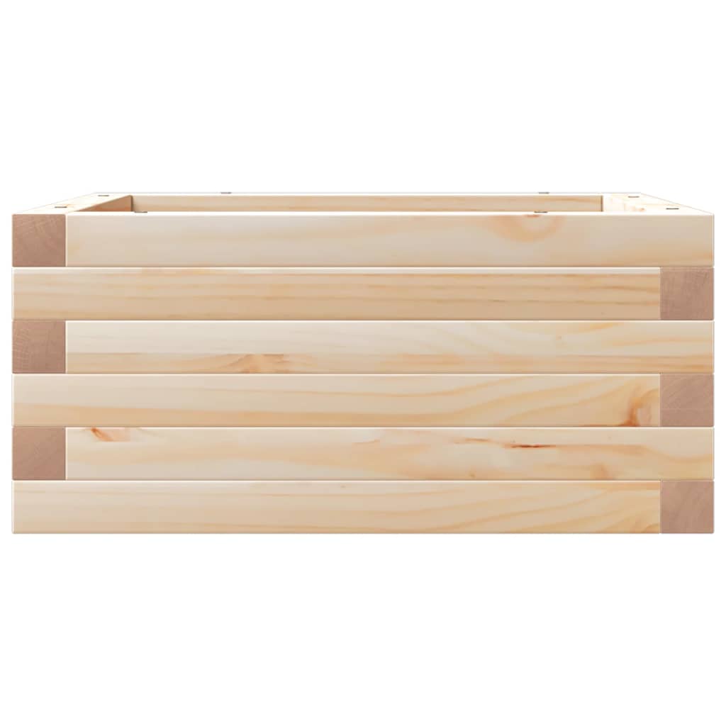 vidaXL Jardinera de madera maciza de pino 50x50x23 cm