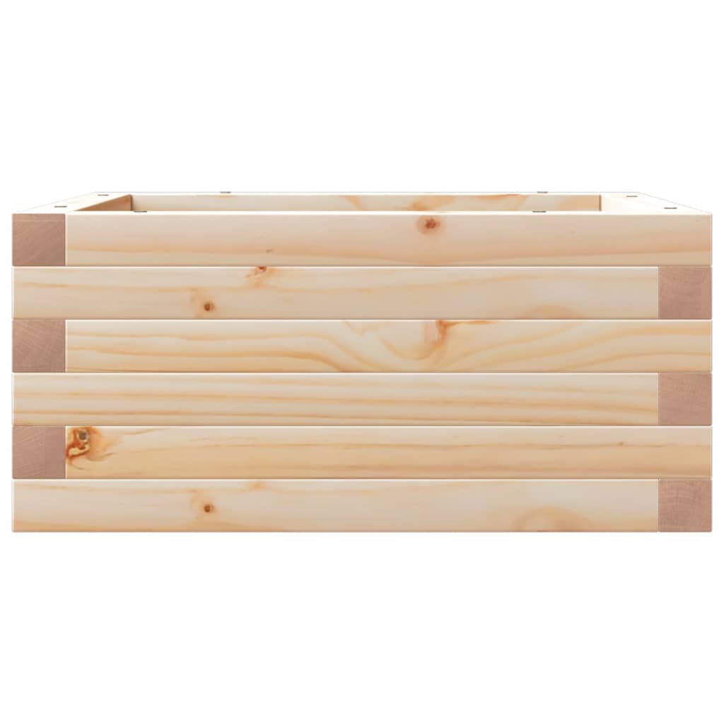 vidaXL Jardinera de madera maciza de pino 50x50x23 cm