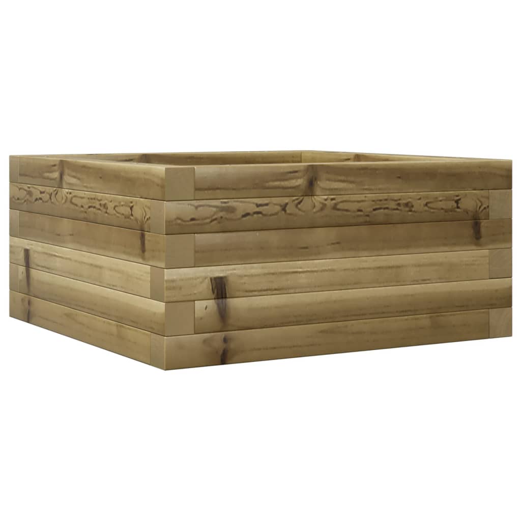 vidaXL Jardinera de madera de pino impregnada 50x50x23 cm