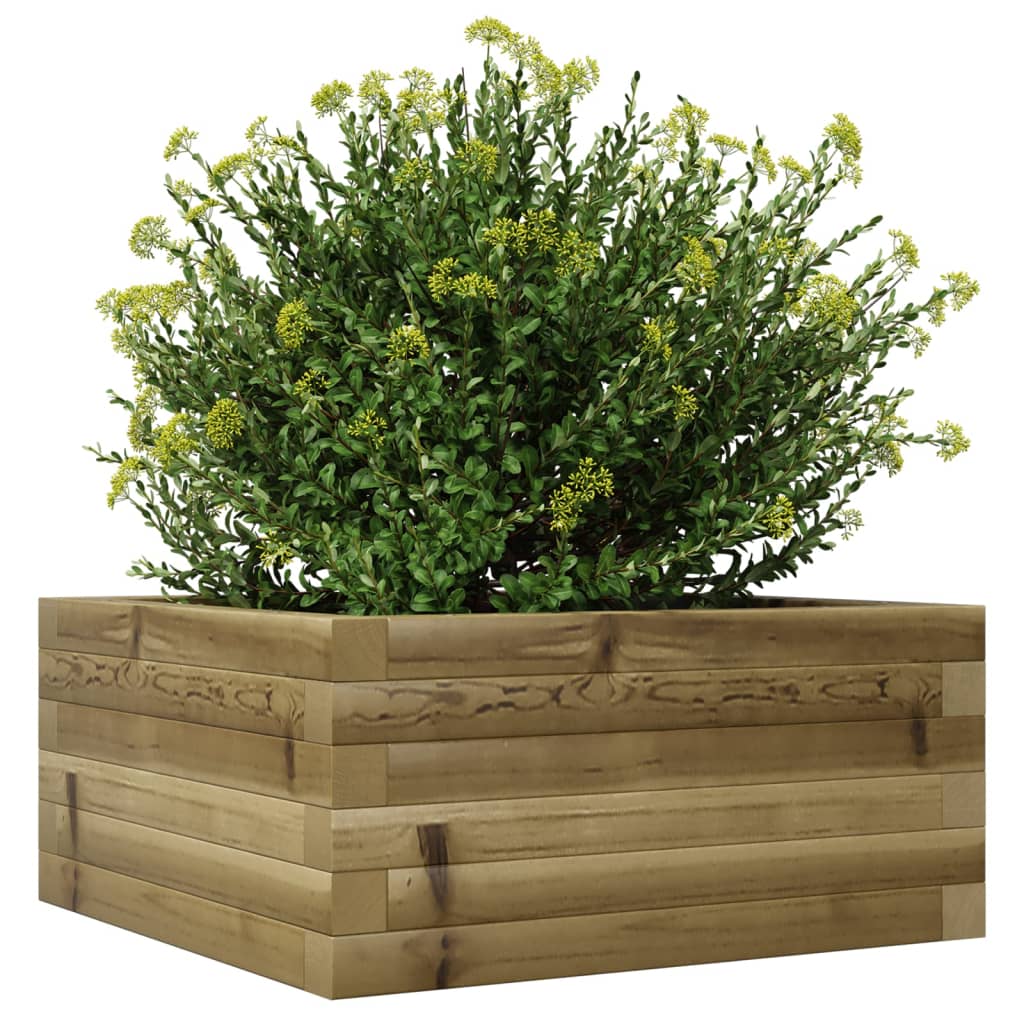 vidaXL Jardinera de madera de pino impregnada 50x50x23 cm