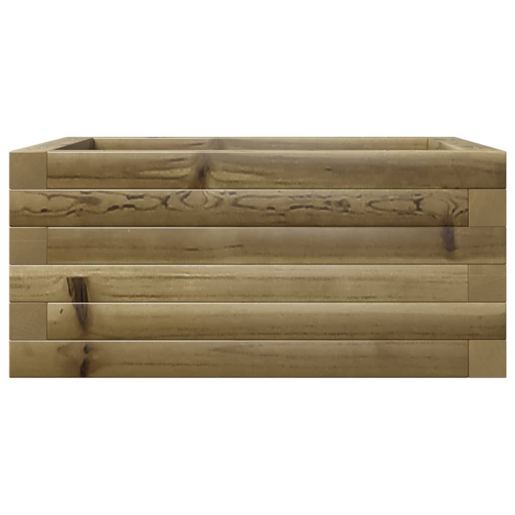 vidaXL Jardinera de madera de pino impregnada 50x50x23 cm