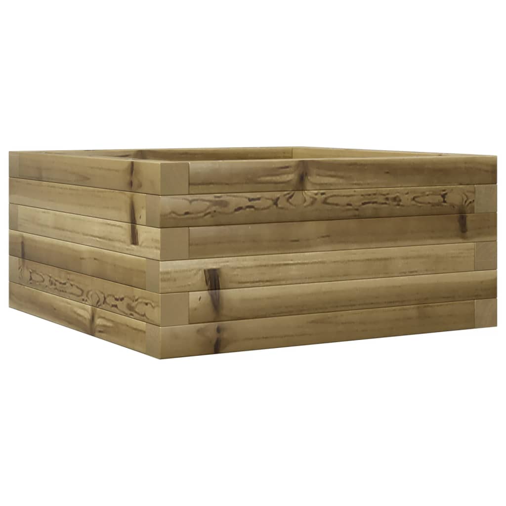 vidaXL Jardinera de madera de pino impregnada 50x50x23 cm