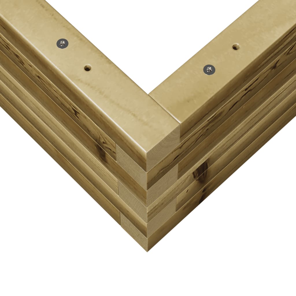 vidaXL Jardinera de madera de pino impregnada 50x50x23 cm