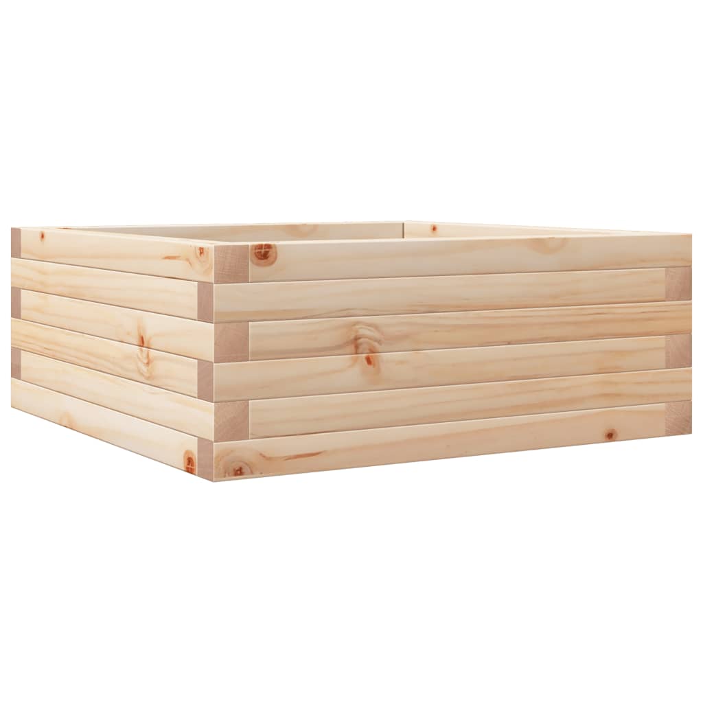 vidaXL Jardinera de madera maciza de pino 60x60x23 cm