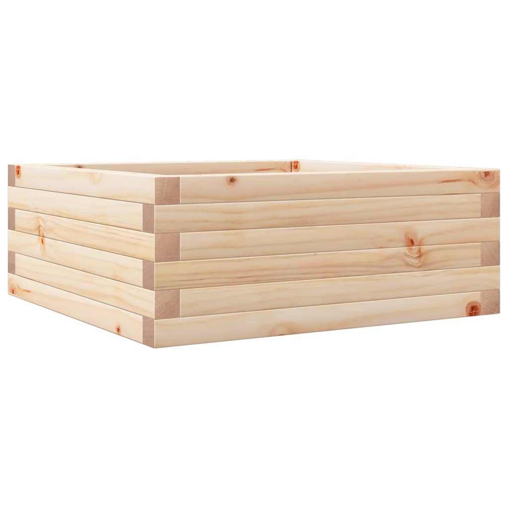 vidaXL Jardinera de madera maciza de pino 60x60x23 cm