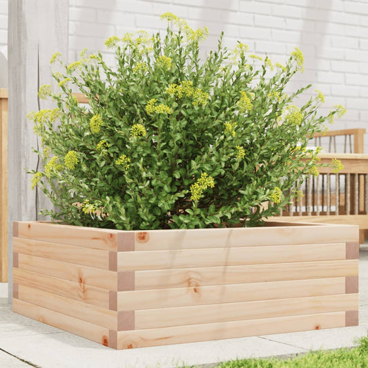 vidaXL Jardinera de madera maciza de pino 60x60x23 cm