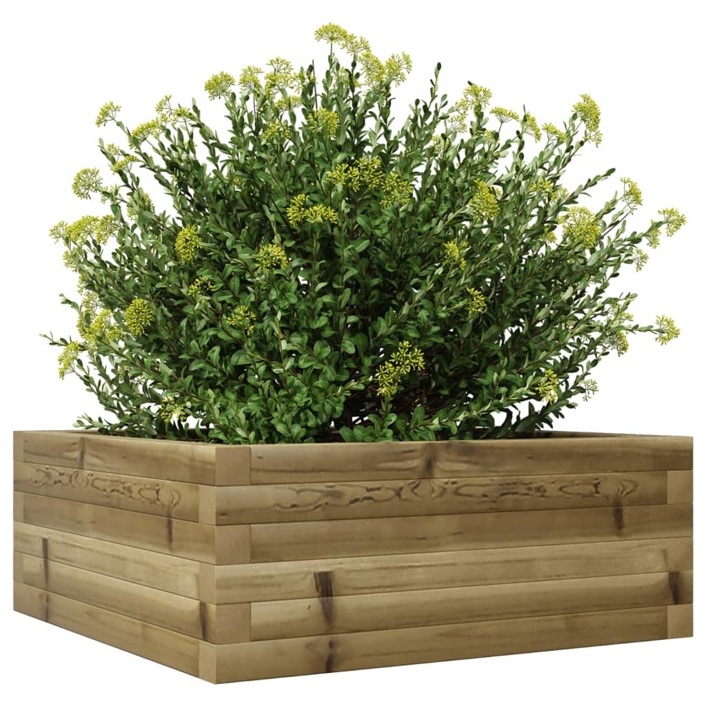 vidaXL Jardinera de madera de pino impregnada 60x60x23 cm