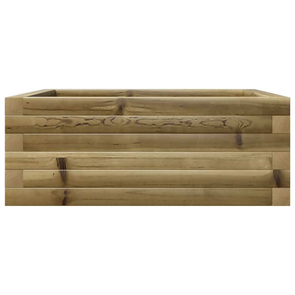 vidaXL Jardinera de madera de pino impregnada 60x60x23 cm