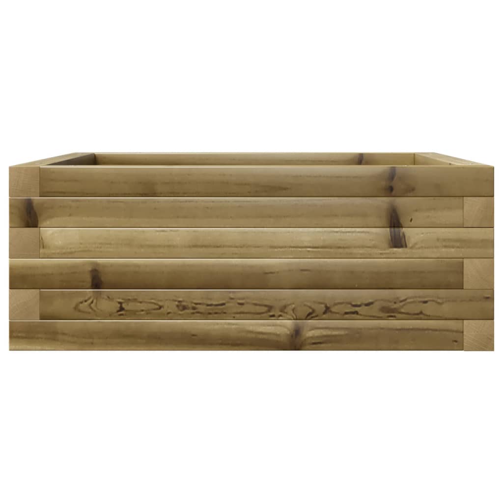 vidaXL Jardinera de madera de pino impregnada 60x60x23 cm