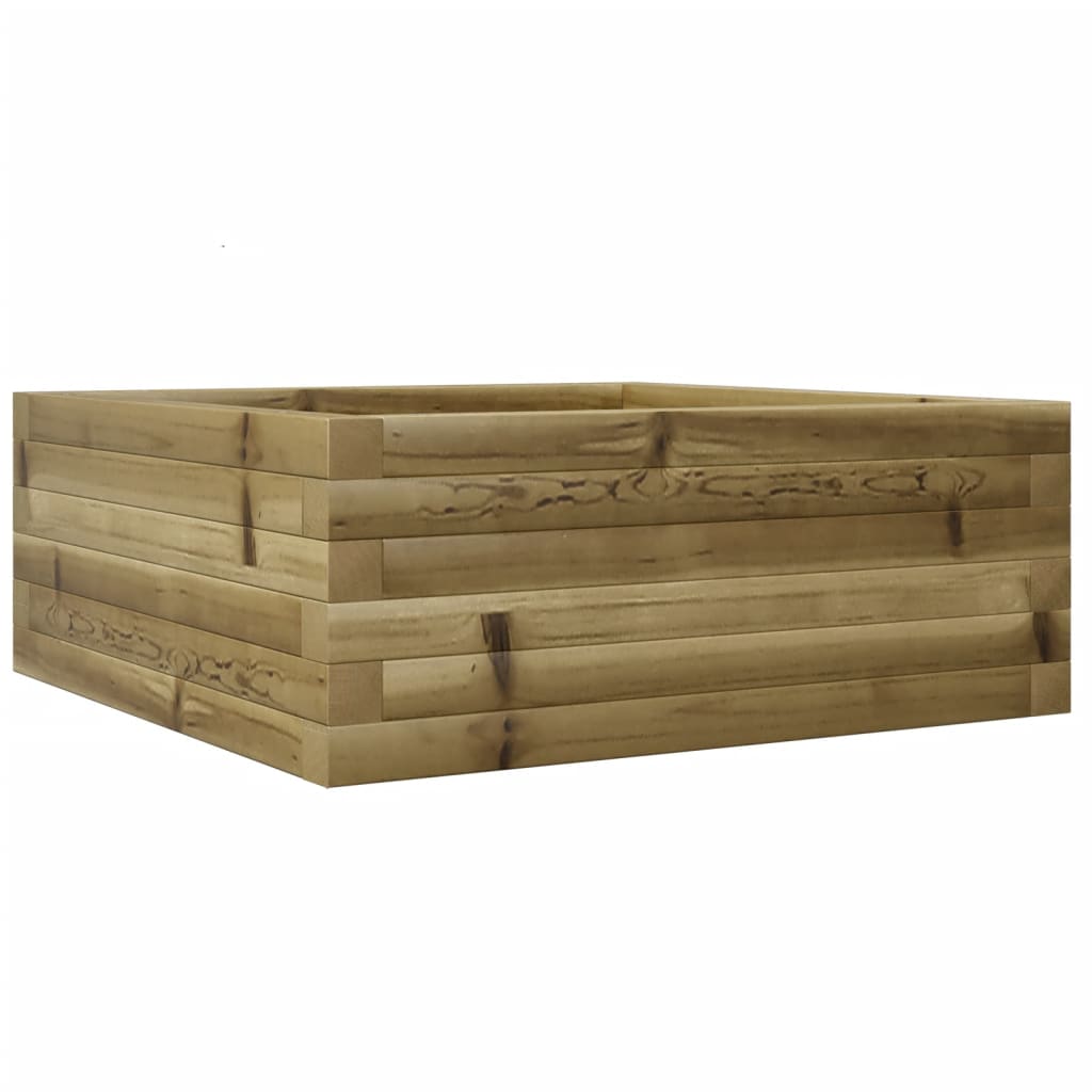 vidaXL Jardinera de madera de pino impregnada 60x60x23 cm