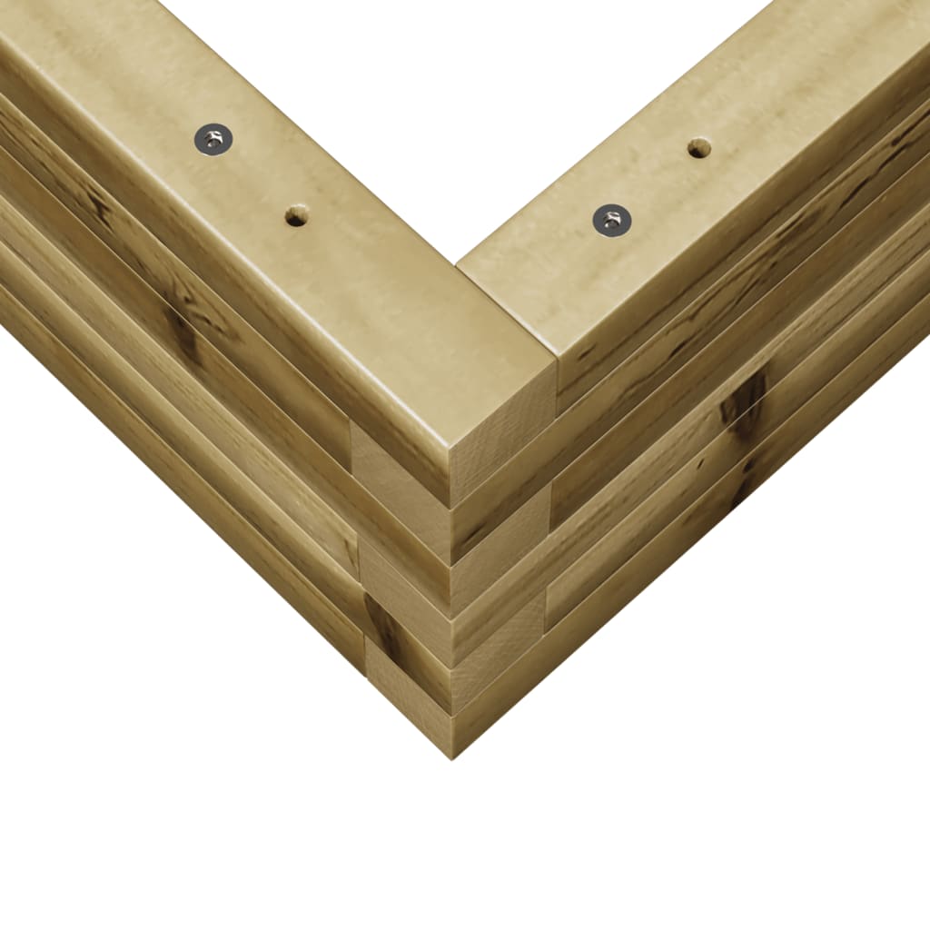 vidaXL Jardinera de madera de pino impregnada 60x60x23 cm