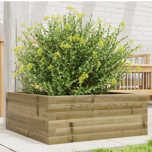 vidaXL Jardinera de madera de pino impregnada 60x60x23 cm