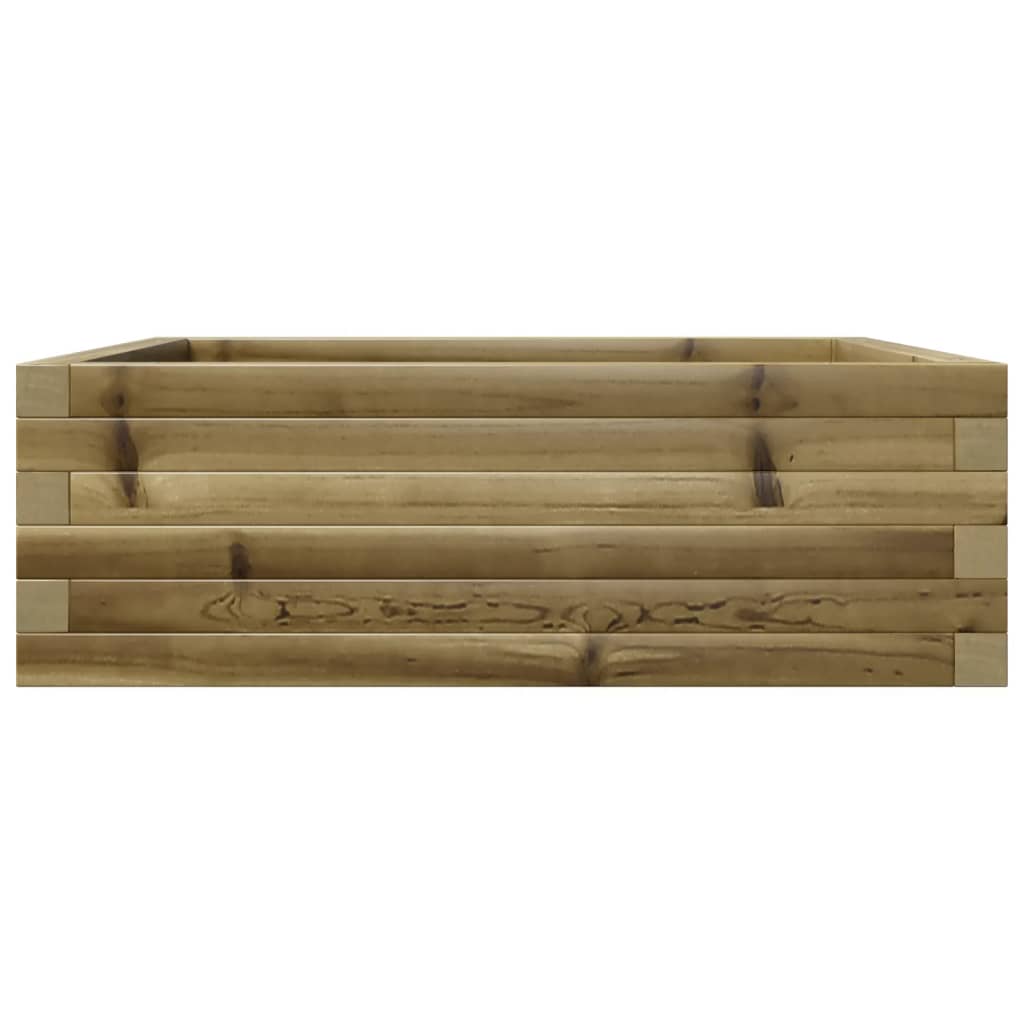 vidaXL Jardinera de madera de pino impregnada 70x70x23 cm