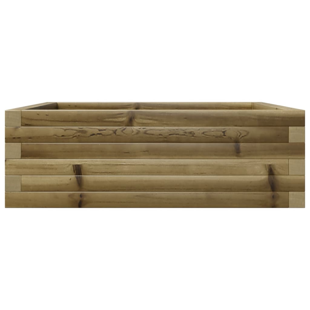 vidaXL Jardinera de madera de pino impregnada 70x70x23 cm