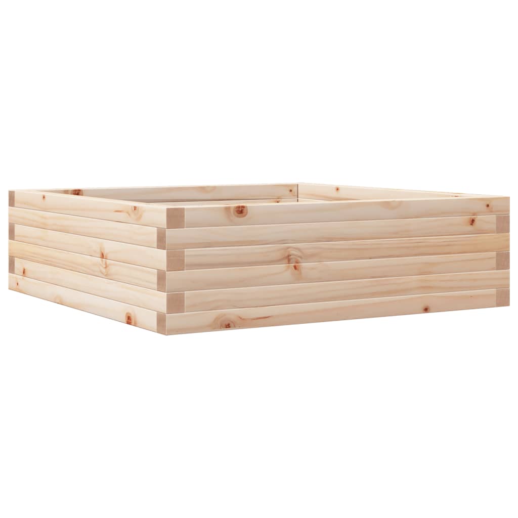 vidaXL Jardinera de madera maciza de pino 80x80x23 cm