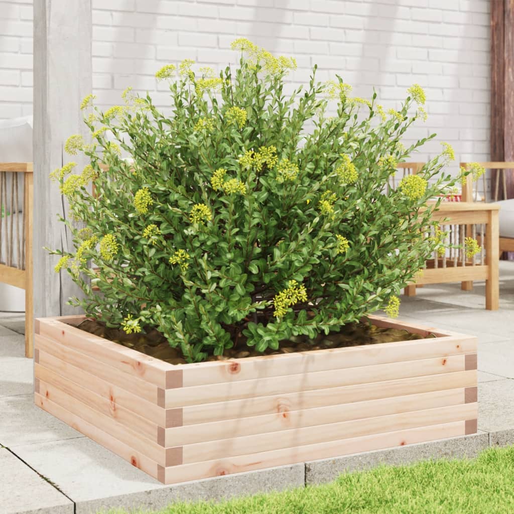 vidaXL Jardinera de madera maciza de pino 80x80x23 cm