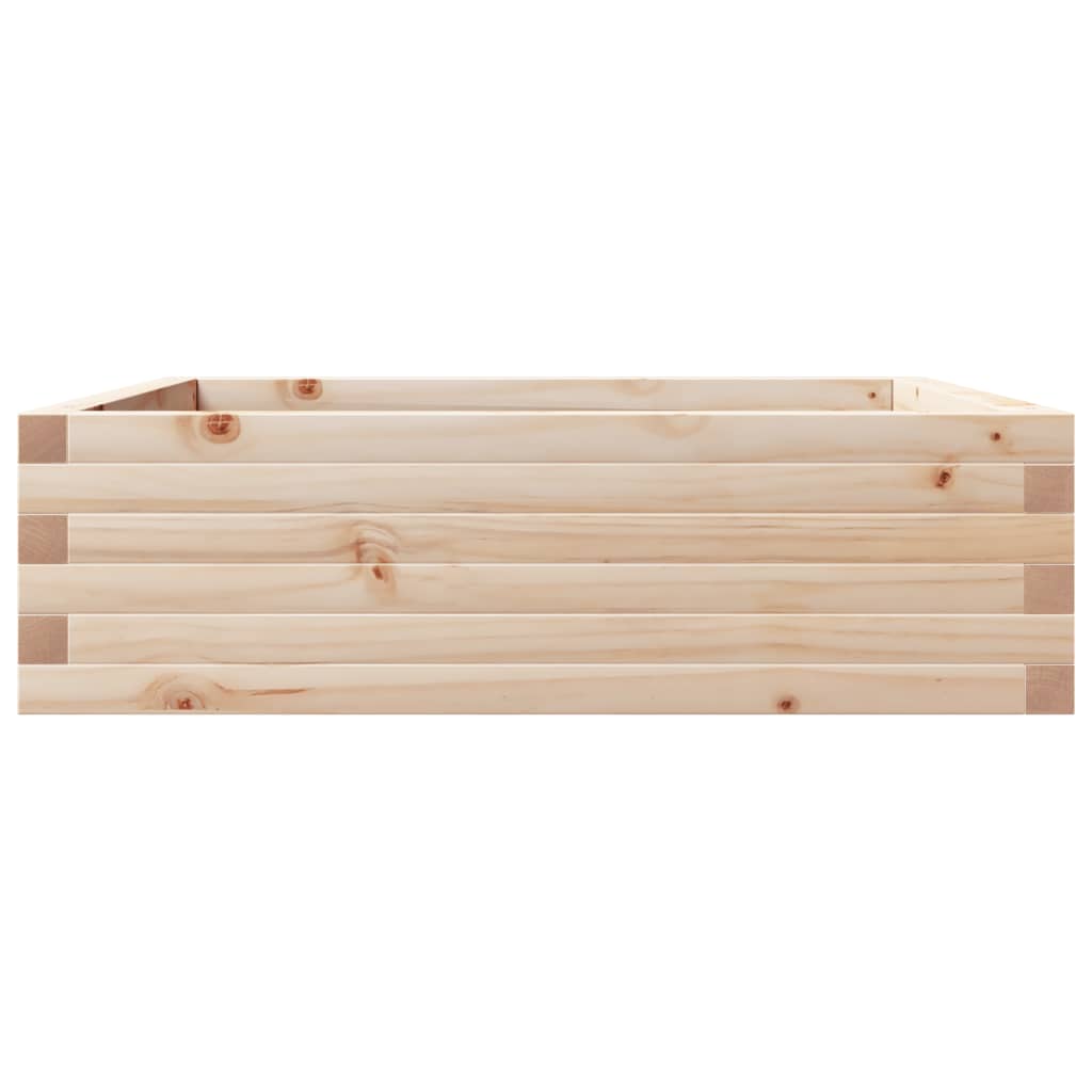 vidaXL Jardinera de madera maciza de pino 80x80x23 cm