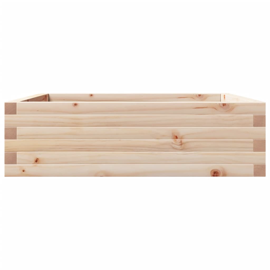 vidaXL Jardinera de madera maciza de pino 80x80x23 cm