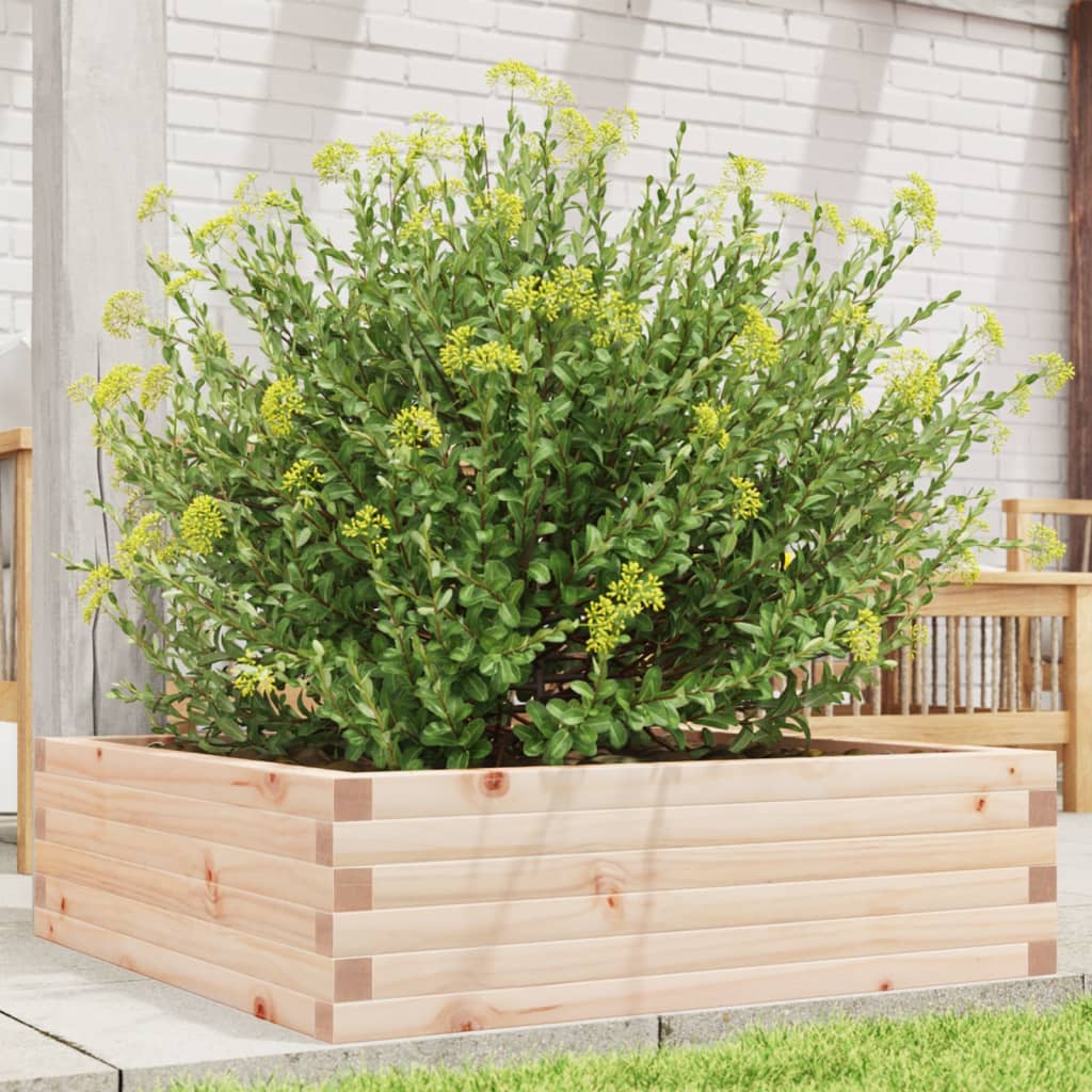 vidaXL Jardinera de madera maciza de pino 80x80x23 cm