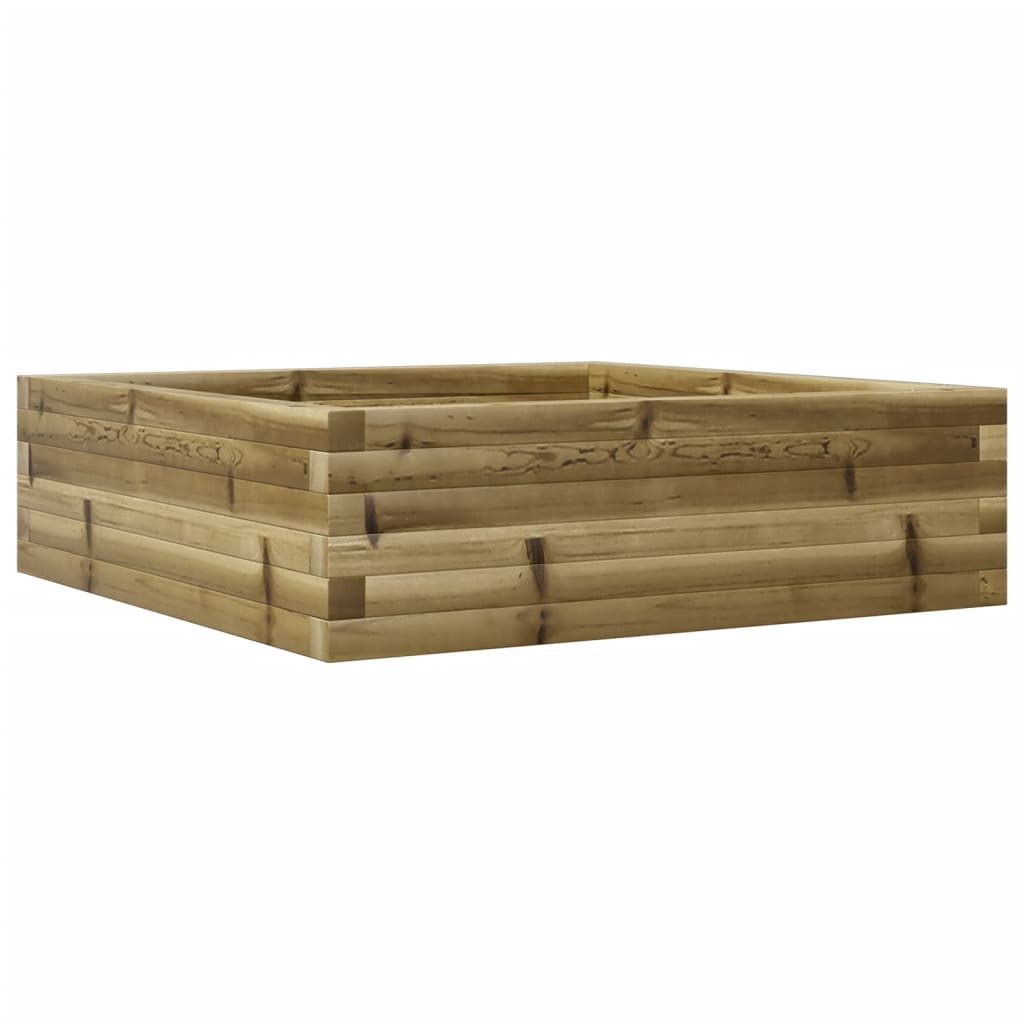 vidaXL Jardinera de madera de pino impregnada 80x80x23 cm