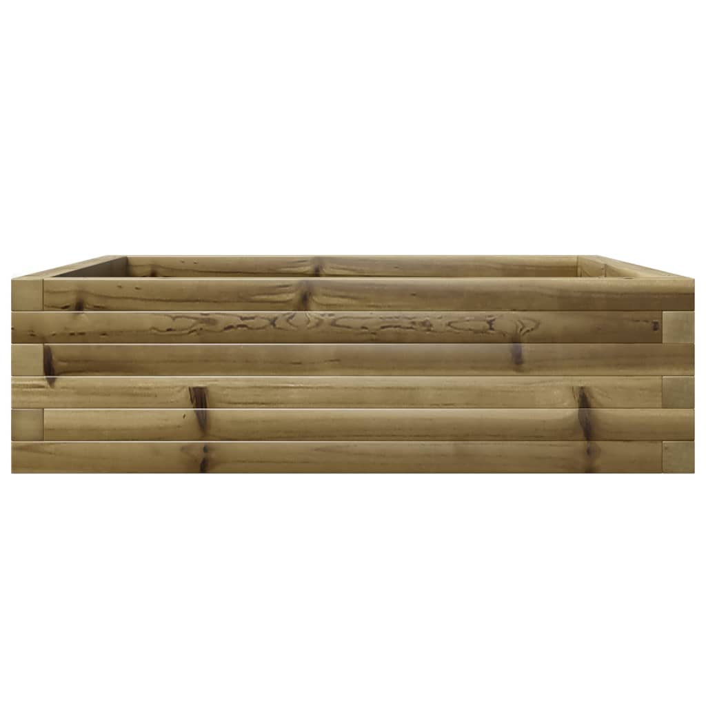 vidaXL Jardinera de madera de pino impregnada 80x80x23 cm