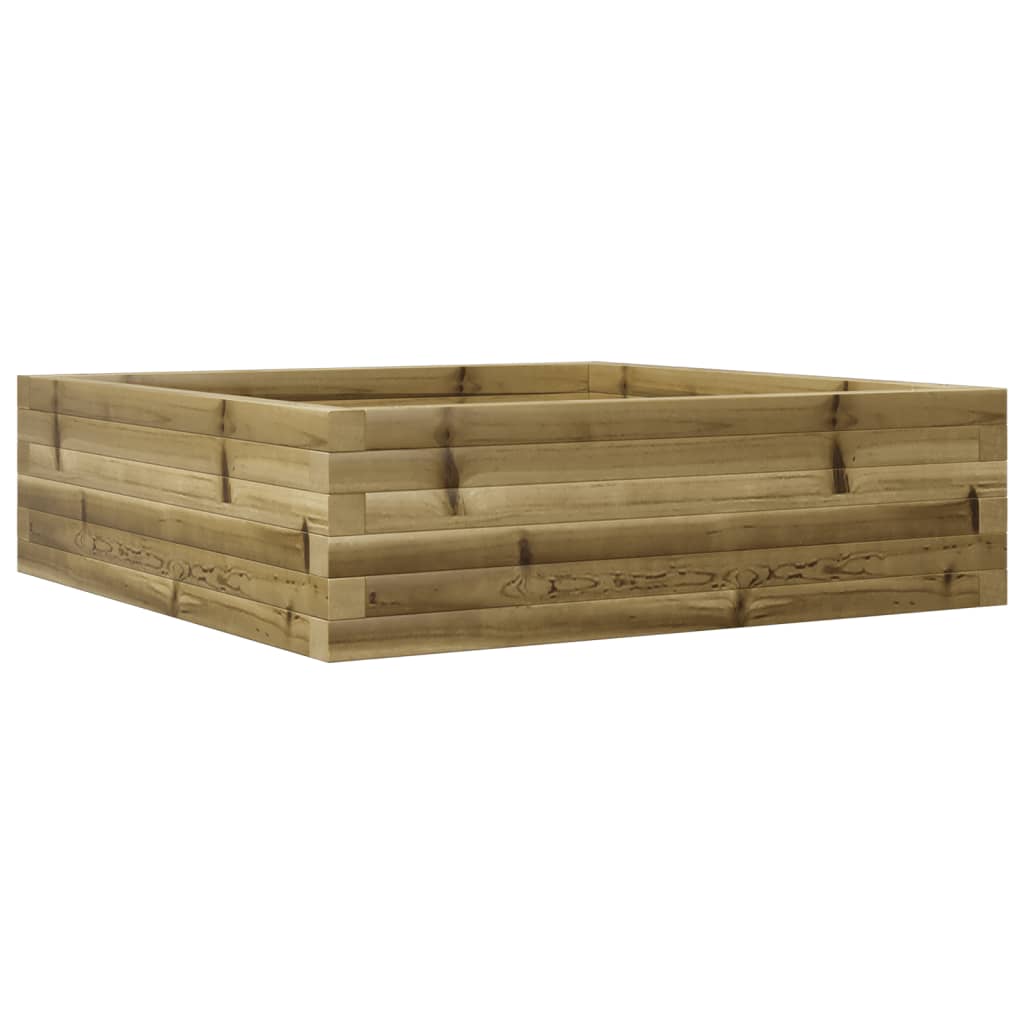 vidaXL Jardinera de madera de pino impregnada 80x80x23 cm