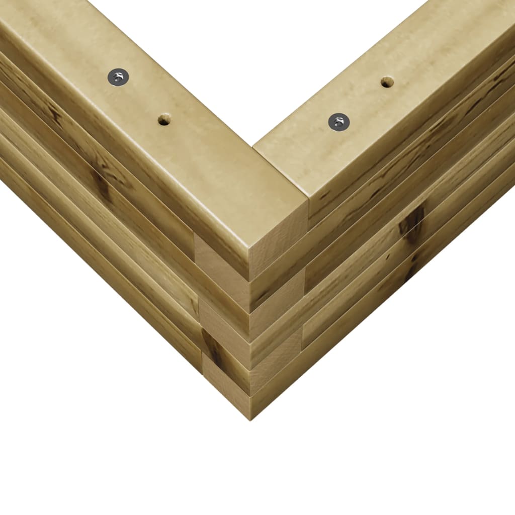 vidaXL Jardinera de madera de pino impregnada 80x80x23 cm